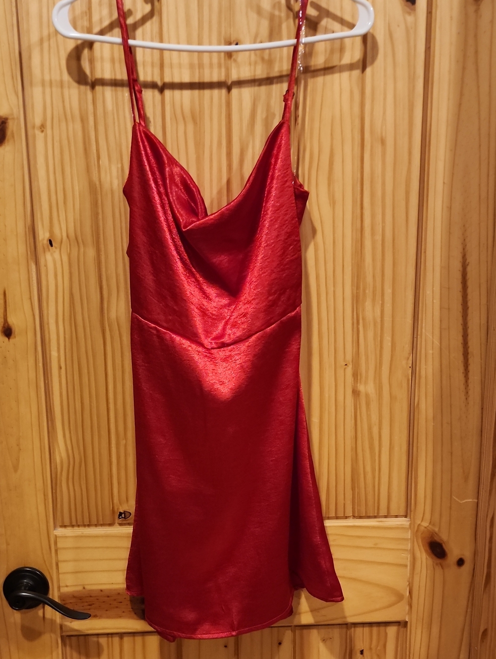 wild fable Red Satin Slip Mini Dress